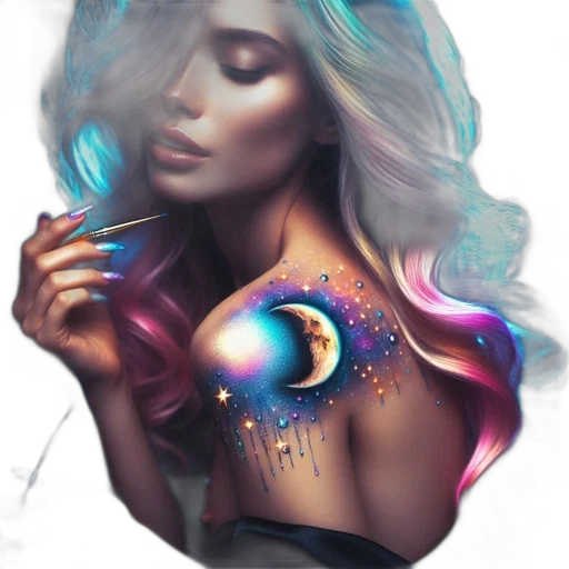 dress, jewelry, mask, fantasy art transparent PNG cut-out