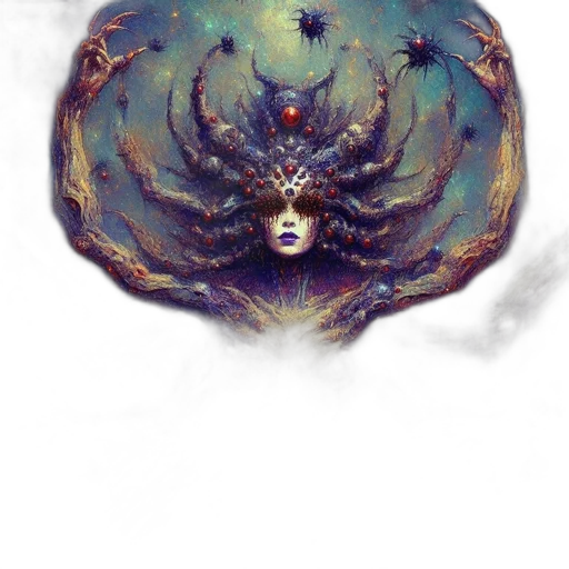 crown, creature, mask, face transparent PNG cut-out