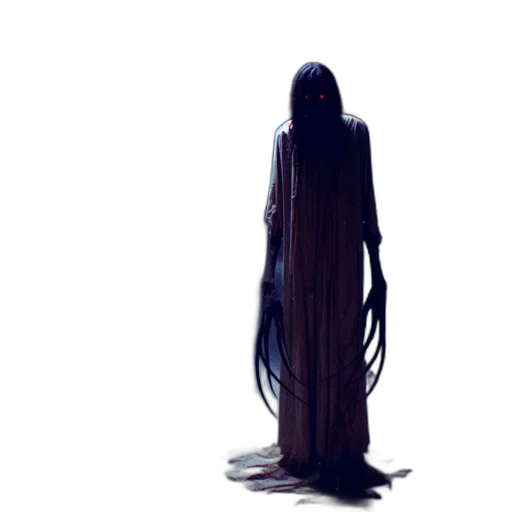creature, hair, dress, staff transparent PNG cut-out