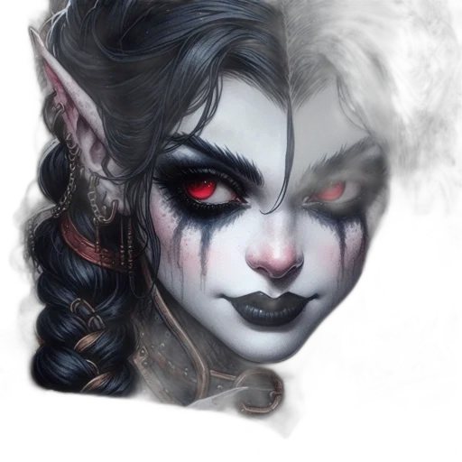face, mask, staff, fantasy art transparent PNG cut-out