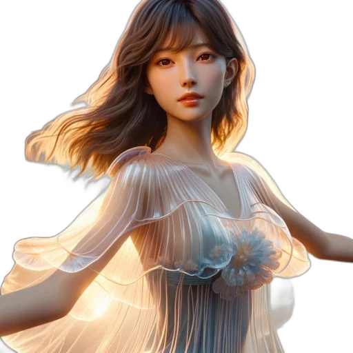 dress, photorealistic, fantasy art, concept art transparent PNG cut-out