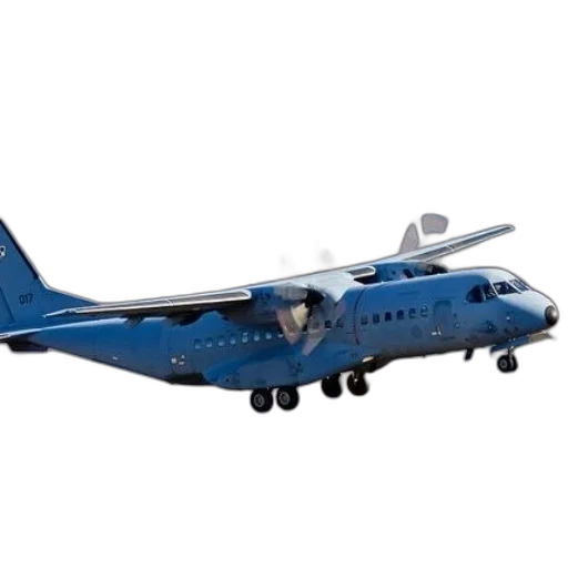 3d render, blue, airplane, number transparent PNG cut-out