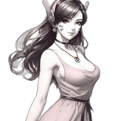 dress, staff, face, fantasy art transparent PNG cut-out