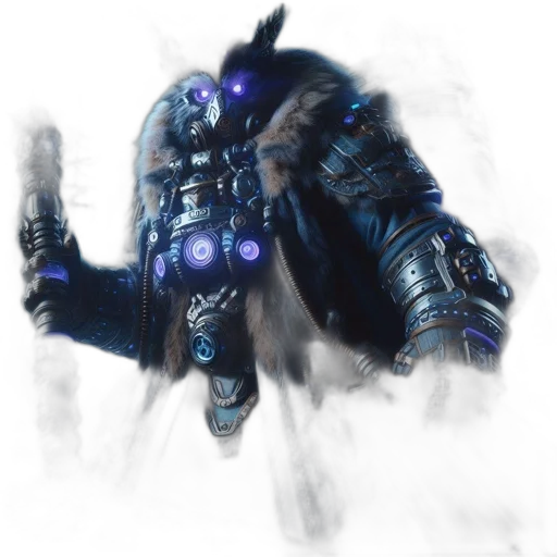 robot, weapon, creature, staff transparent PNG cut-out