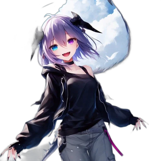 umbrella, jacket, staff, dragon transparent PNG cut-out
