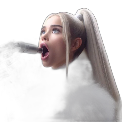 hair, face, creature, weapon transparent PNG cut-out