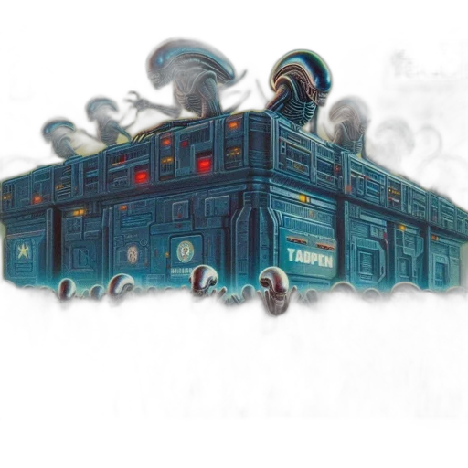 robot, car, weapon, building transparent PNG cut-out
