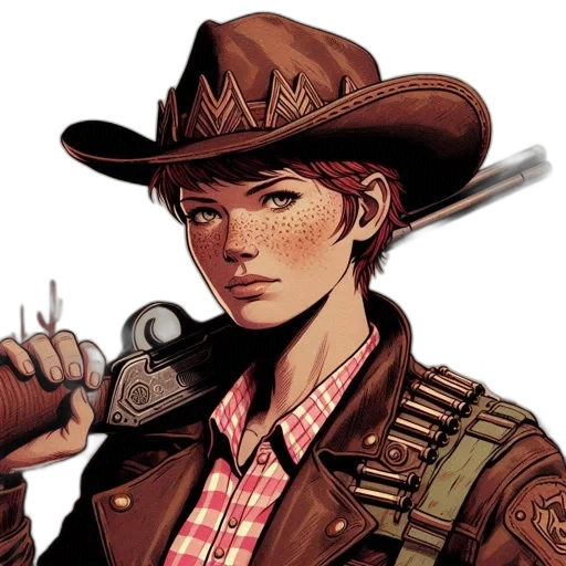 hat, weapon, staff, comic book art transparent PNG cut-out
