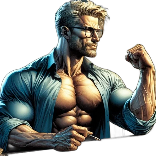 comic book art, concept art, cartoon, pixel art transparent PNG cut-out