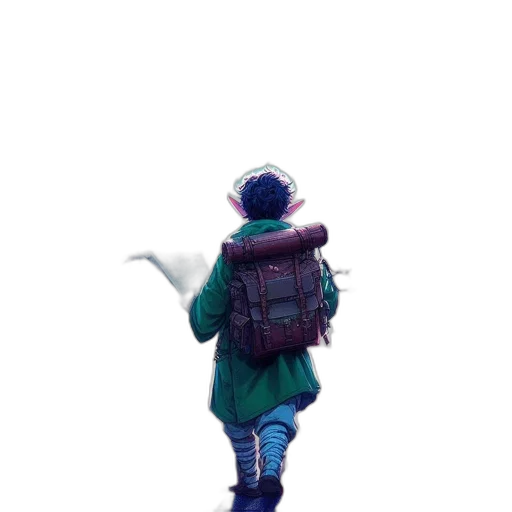 jacket, creature, hat, weapon transparent PNG cut-out
