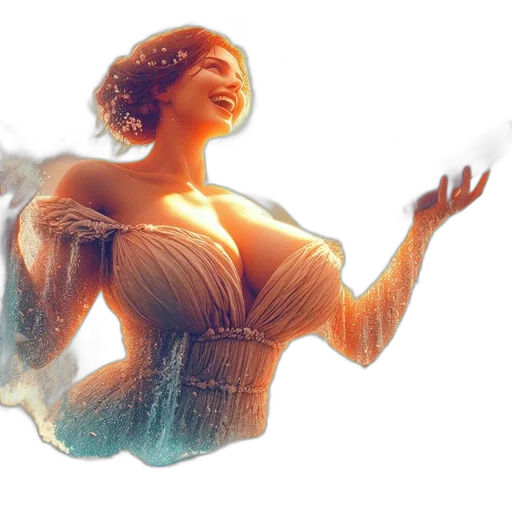dress, fantasy art, concept art, 3d render transparent PNG cut-out
