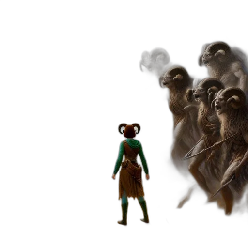 creature, animal, staff, mask transparent PNG cut-out