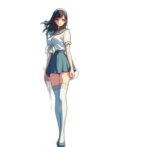 dress, staff, concept art, anime transparent PNG cut-out