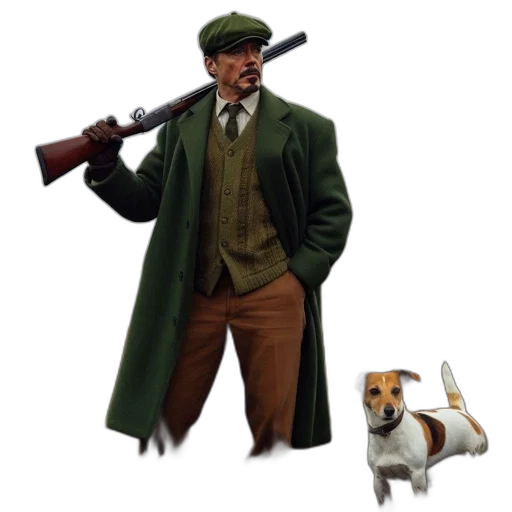 animal, staff, weapon, jacket transparent PNG cut-out