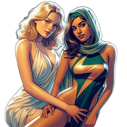 dress, comic book art, concept art, fantasy art transparent PNG cut-out
