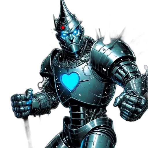robot, comic book art, concept art, 3d render transparent PNG cut-out