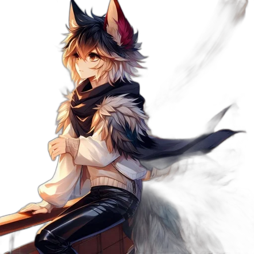 staff, animal, jacket, weapon transparent PNG cut-out
