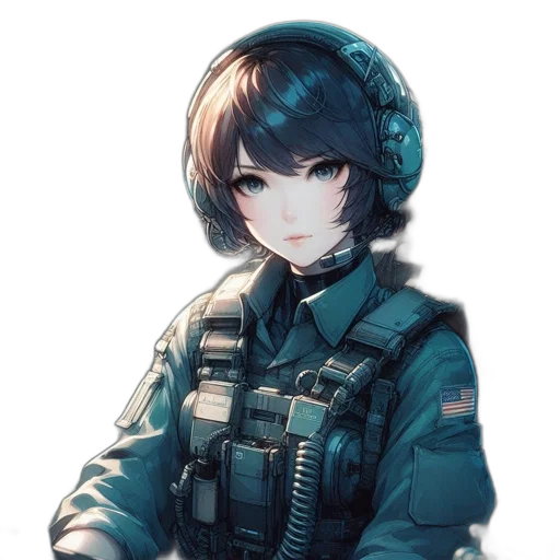 weapon, staff, jacket, face transparent PNG cut-out