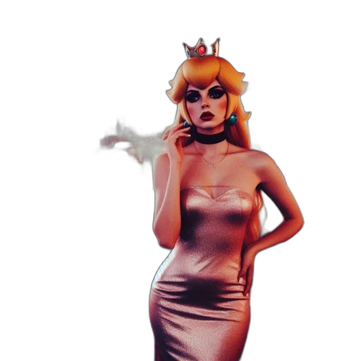 crown, dress, concept art, 3d render transparent PNG cut-out