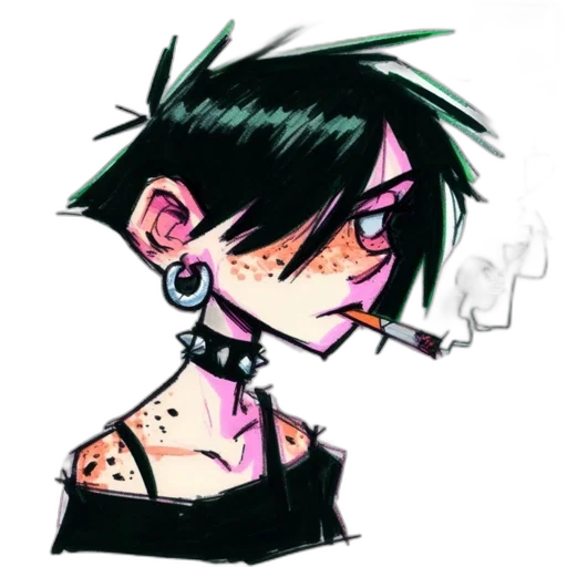 staff, cyberpunk, concept art, cartoon transparent PNG cut-out