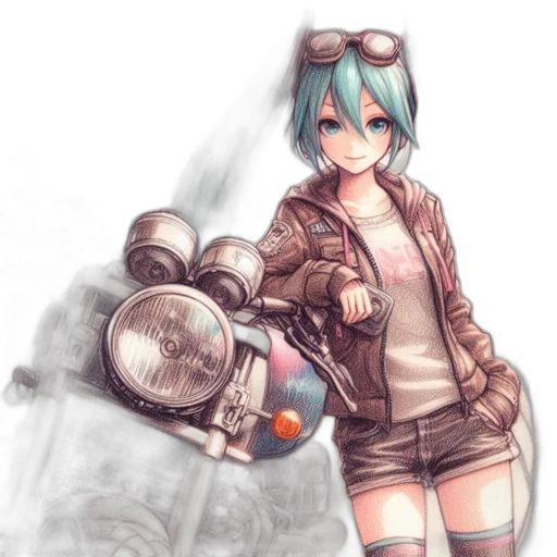 robot, weapon, jacket, staff transparent PNG cut-out