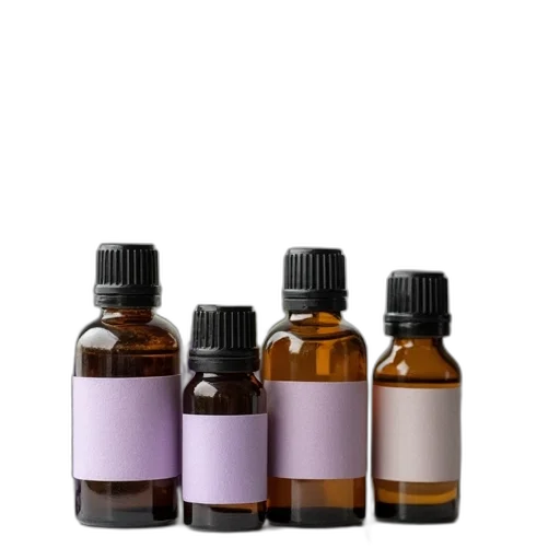 bottle, row, lavender, rosemary transparent PNG cut-out