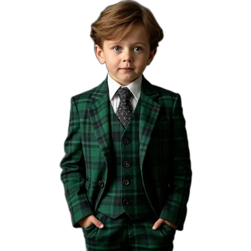 jacket, photorealistic, green, boys transparent PNG cut-out