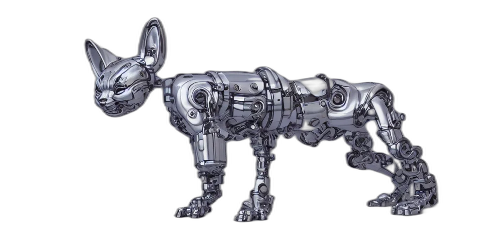 robot, animal, concept art, 3d render transparent PNG cut-out