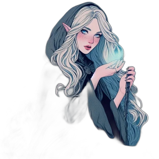 dress, creature, dragon, hair transparent PNG cut-out