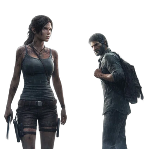 concept art, two, individuals, navigate transparent PNG cut-out