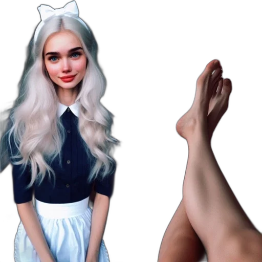 dress, shoes, creature, face transparent PNG cut-out