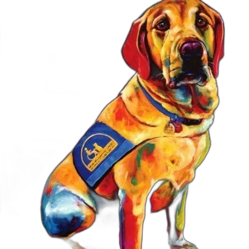 animal, staff, watercolor, photorealistic transparent PNG cut-out