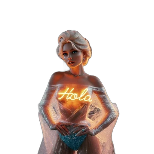 dress, jewelry, 3d render, concept art transparent PNG cut-out