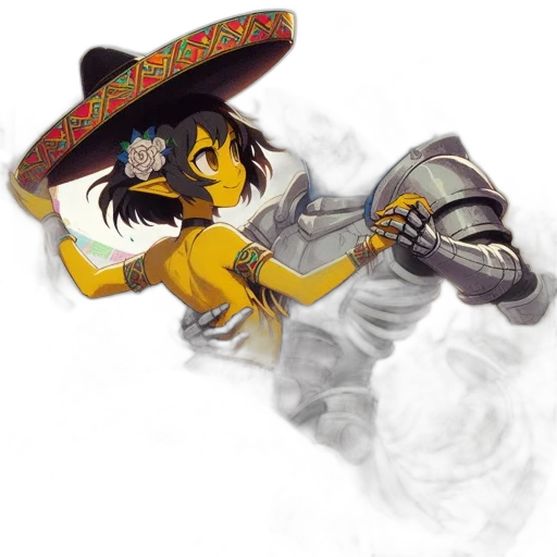 staff, mask, hat, dragon transparent PNG cut-out