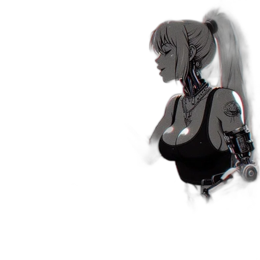 robot, dress, weapon, mask transparent PNG cut-out