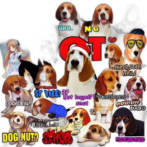 animal, pixel art, beagle, images transparent PNG cut-out