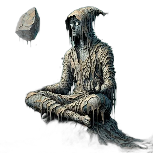 creature, mask, staff, concept art transparent PNG cut-out