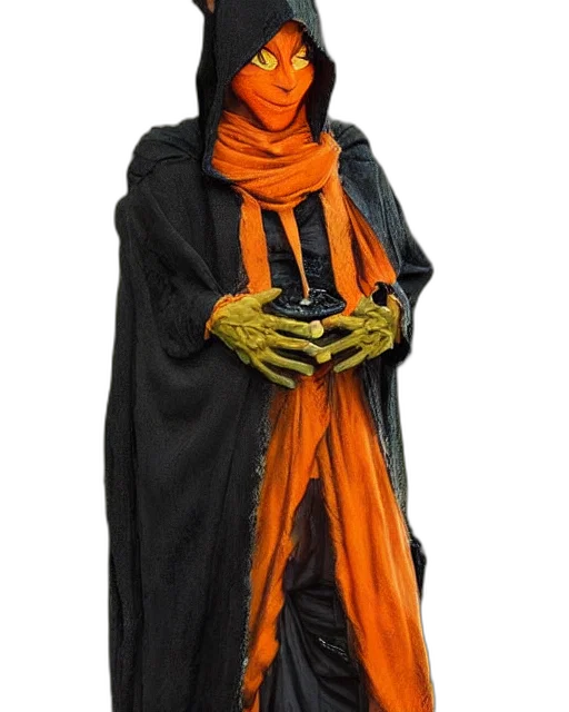 mask, staff, jacket, creature transparent PNG cut-out