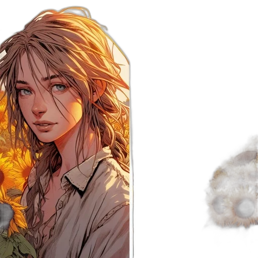 concept art, comic book art, photorealistic, watercolor transparent PNG cut-out