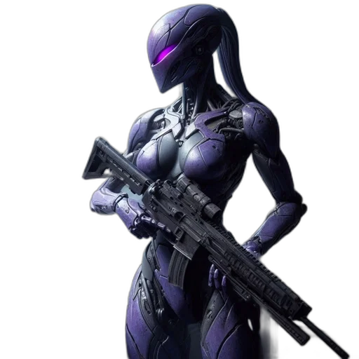weapon, robot, concept art, cyberpunk transparent PNG cut-out