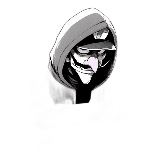 mask, face, jacket, weapon transparent PNG cut-out