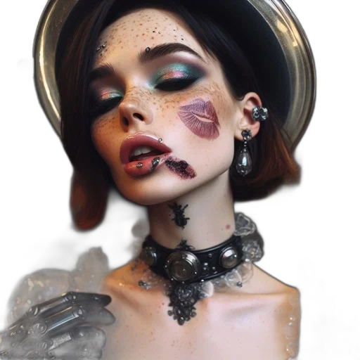 jewelry, face, mask, hat transparent PNG cut-out