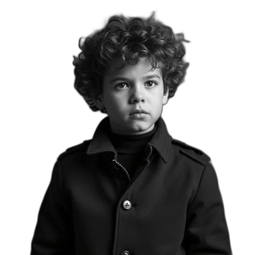 jacket, face, hair, crown transparent PNG cut-out