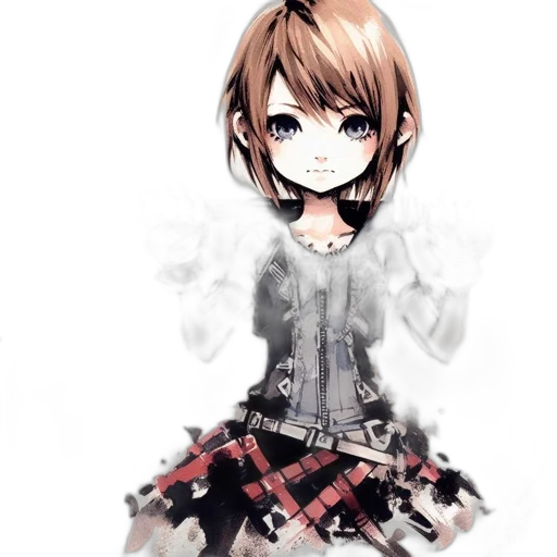 dress, jacket, staff, robot transparent PNG cut-out