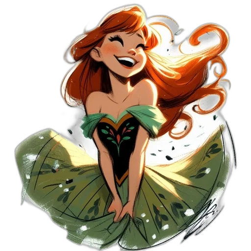 dress, concept art, watercolor, fantasy art transparent PNG cut-out