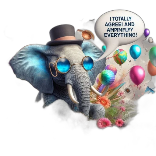 concept art, elephant, wearing, top transparent PNG cut-out