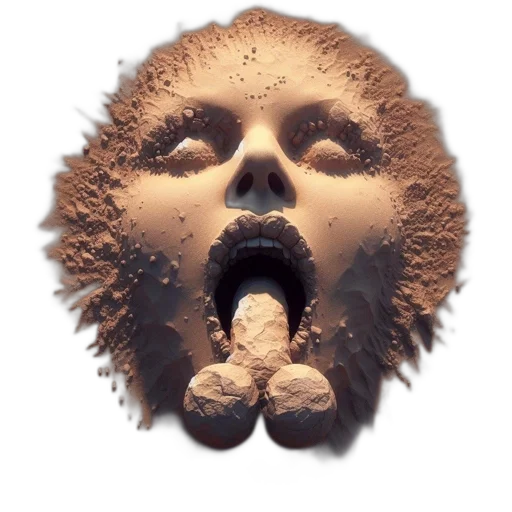face, mask, creature, hair transparent PNG cut-out