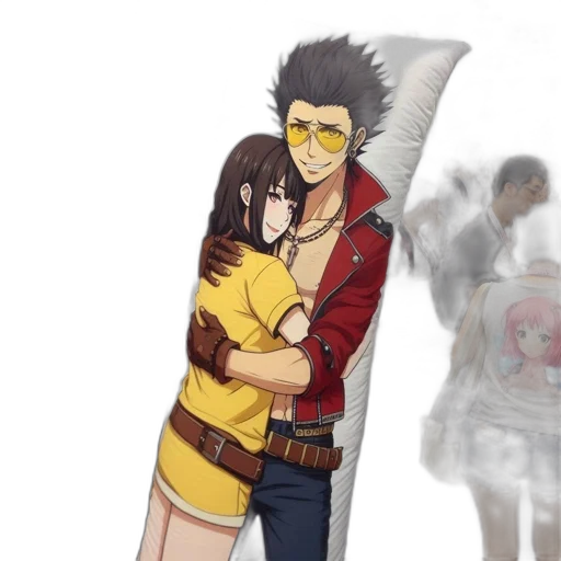 jacket, anime, concept art, pixel art transparent PNG cut-out