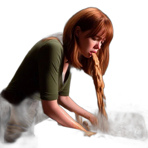 hair, staff, jewelry, weapon transparent PNG cut-out
