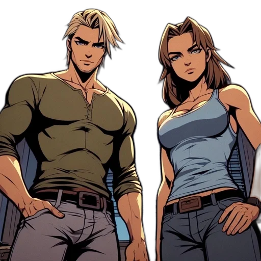 comic book art, concept art, cartoon, anime transparent PNG cut-out